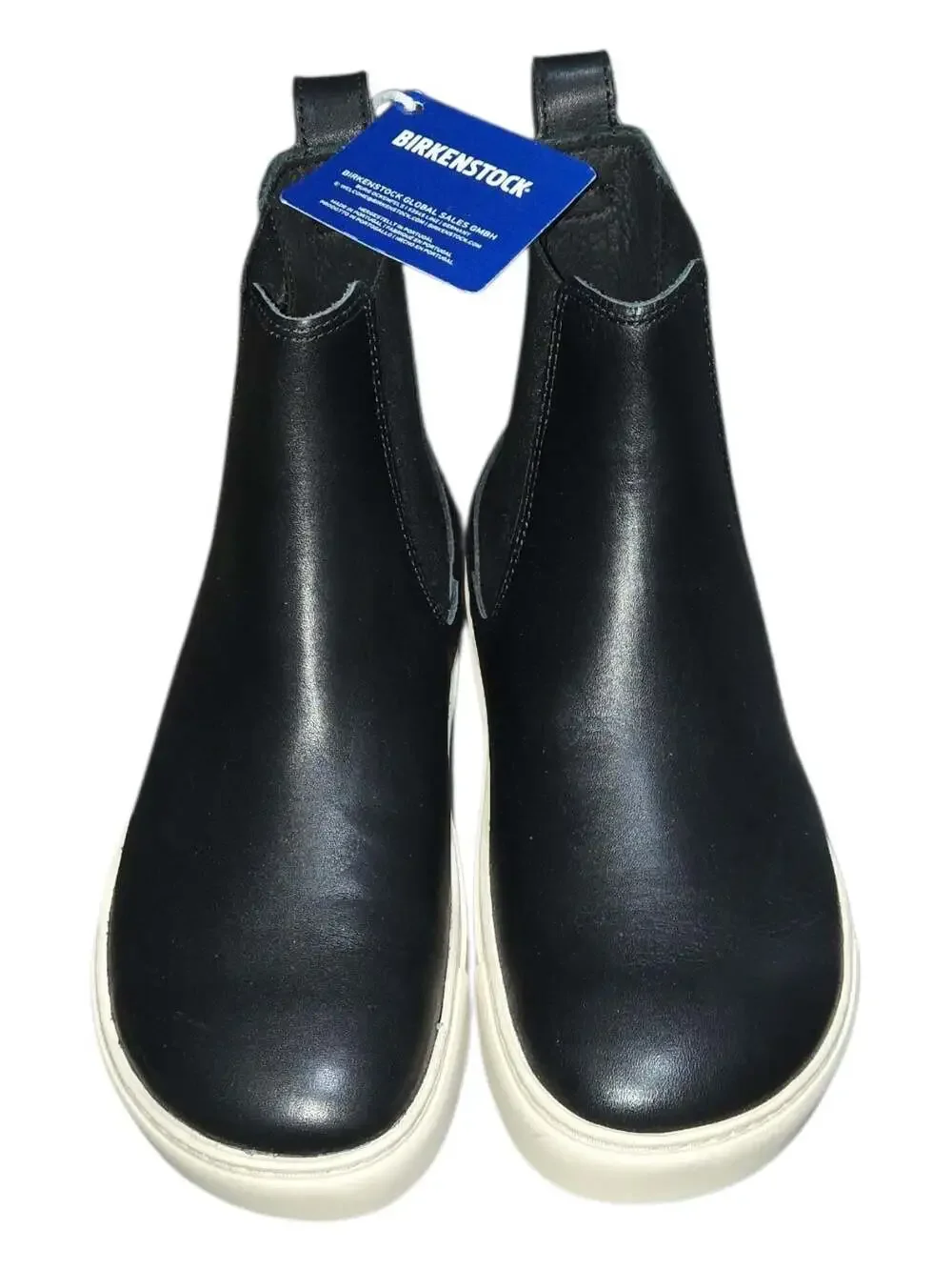 Birkenstock Bend Chelsea Boots in Black Natural Leather unisex W6 M4